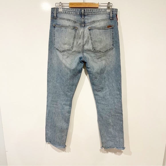 Joe's Jeans Smith High Rise Straight Leg Ankle Jean Side Stripe Raw Hem - Picture 4 of 15